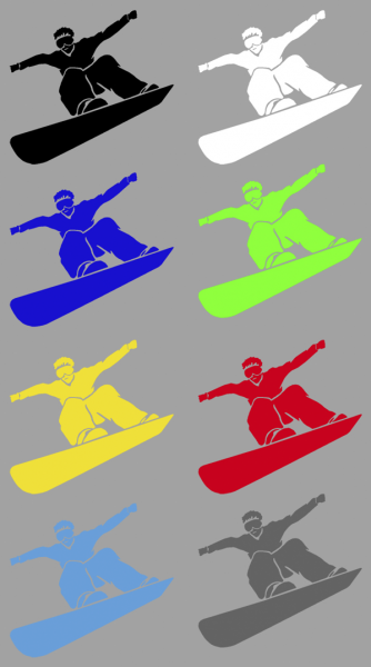 Aufkleber Snowboarder